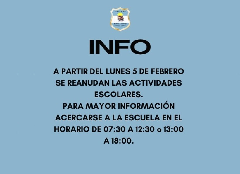 Comienzo de actividades