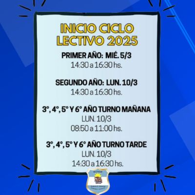 Inicio del ciclo lectivo 2025